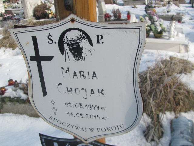 Maria Chojak 1947 Mysłowice NSPJ - Grobonet - Wyszukiwarka osób pochowanych