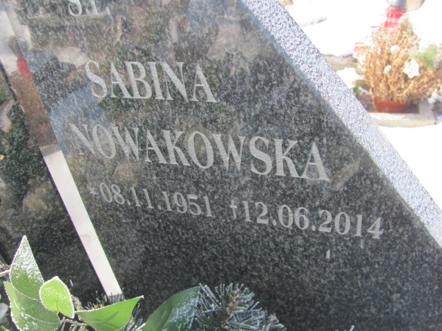 Sabina Nowakowska 1951 Mysłowice NSPJ - Grobonet - Wyszukiwarka osób pochowanych