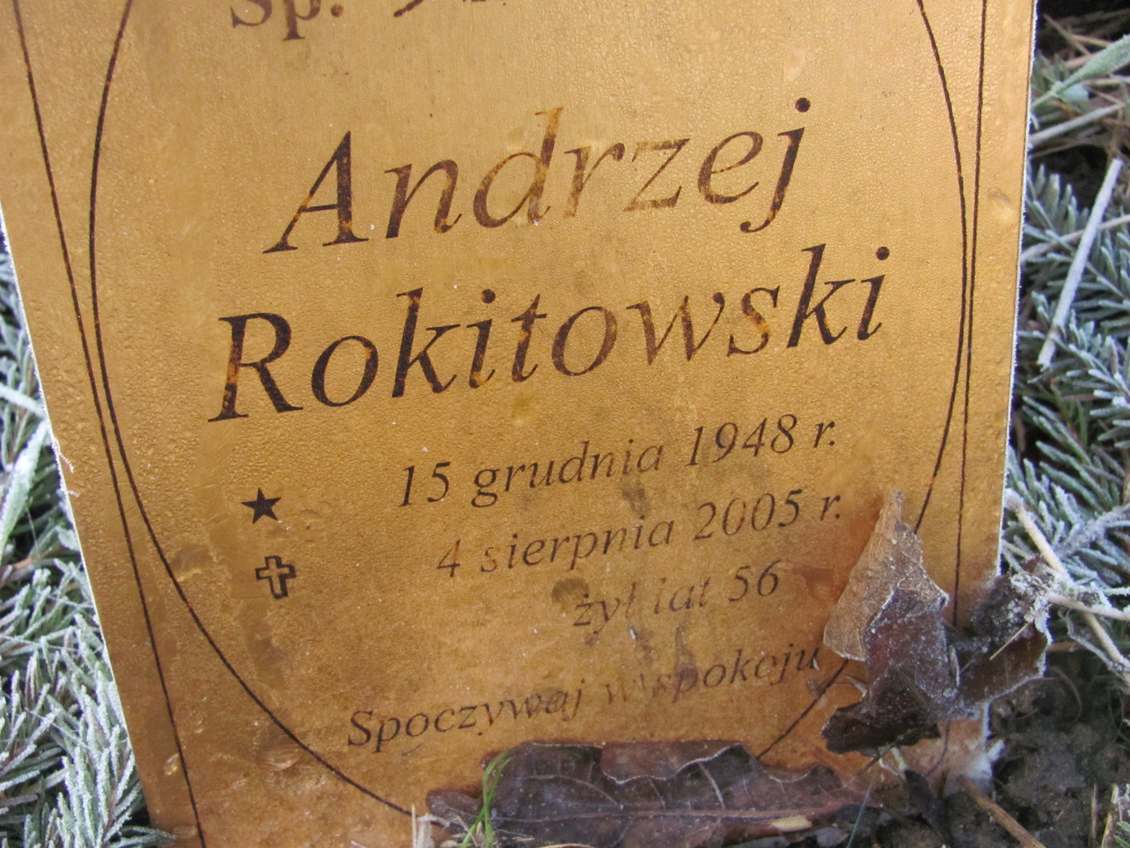 Andrzej Rokitowski 1948 Mysłowice NSPJ - Grobonet - Wyszukiwarka osób pochowanych
