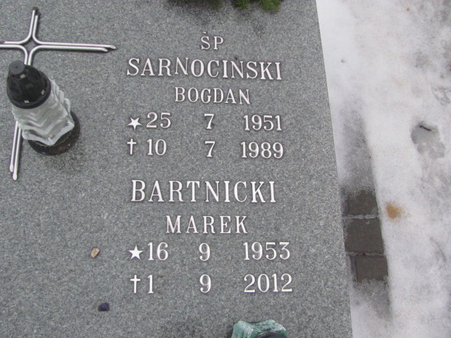 Marek Bartnicki 1953 Mysłowice parafialny NSPJ - Grobonet - Wyszukiwarka osób pochowanych