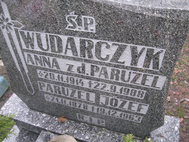 Józef Paruzel 1878 Mysłowice parafialny NSPJ - Grobonet - Wyszukiwarka osób pochowanych