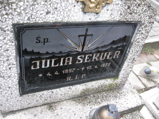 Julia Sekuła 1897 Mysłowice NSPJ - Grobonet - Wyszukiwarka osób pochowanych