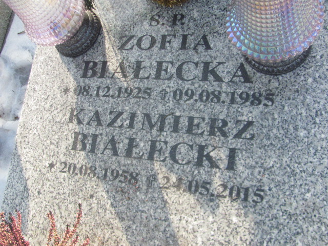 Zofia Białecka 1925 Mysłowice NSPJ - Grobonet - Wyszukiwarka osób pochowanych