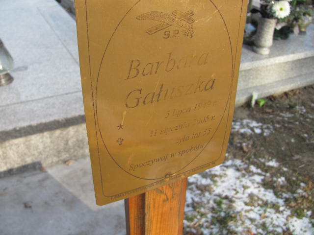 Barbara Gałuszka 1949 Mysłowice NSPJ - Grobonet - Wyszukiwarka osób pochowanych