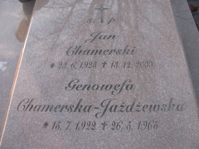 Genowefa Chamerska Jażdżewska 1922 Mysłowice NSPJ - Grobonet - Wyszukiwarka osób pochowanych