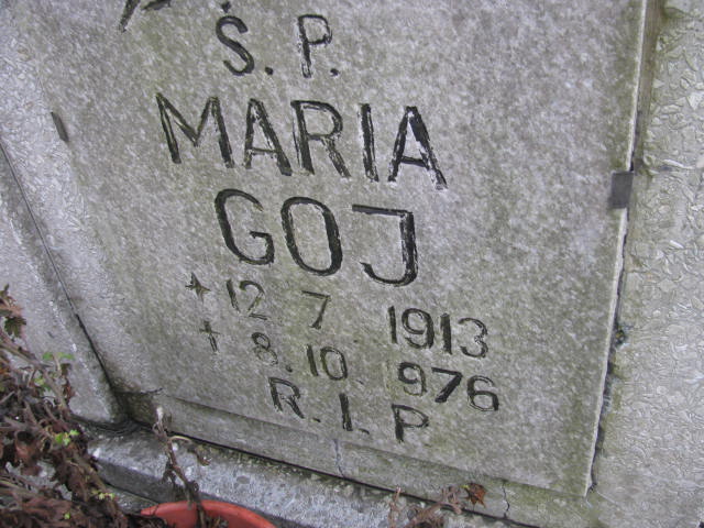 Maria Goj 1913 Mysłowice NSPJ - Grobonet - Wyszukiwarka osób pochowanych
