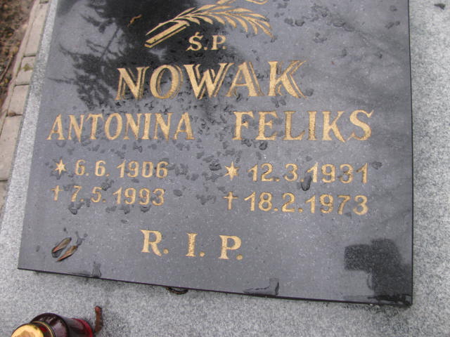 Feliks Nowak 1931 Mysłowice NSPJ - Grobonet - Wyszukiwarka osób pochowanych